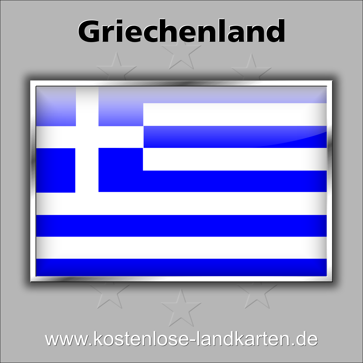 Ausmalbild Fahne - Flagge Griechenland